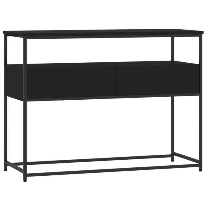 VidaXL Console Table Black 100x40x75 Cm Engineered Wood 834150
