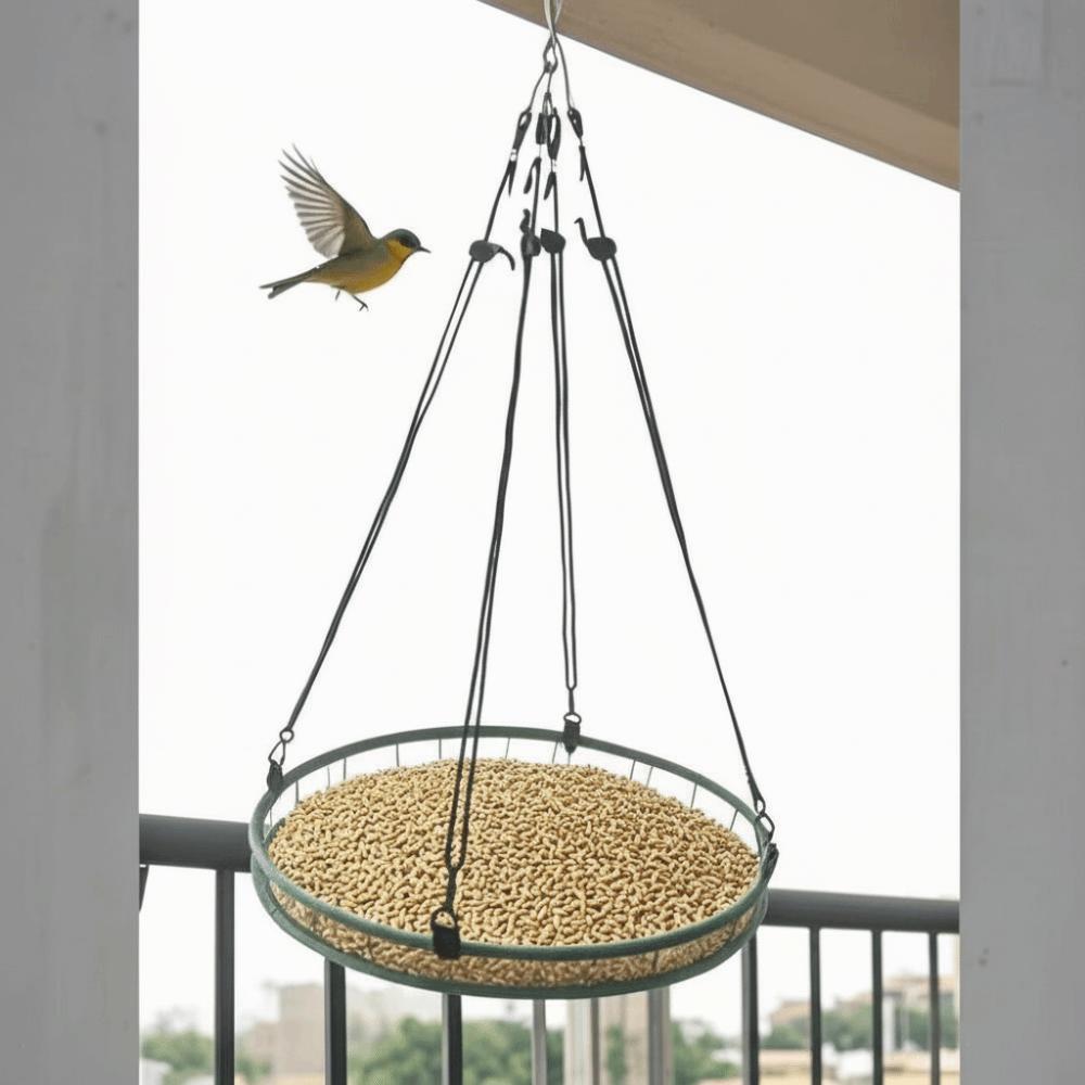 Windproof Hanging Bird Feeder Foldable Bird Feeding Station  Outdoor Bird Feeding
