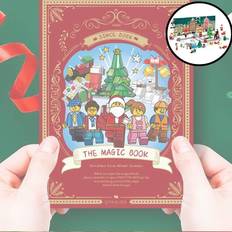 Christmas Block Building Blind Box Book Assembly Toy Puzzle Santa Xmas Gift