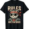 Funny Cat Lover – Rules Are for Dogs - Rocker Kitten T-Shirt