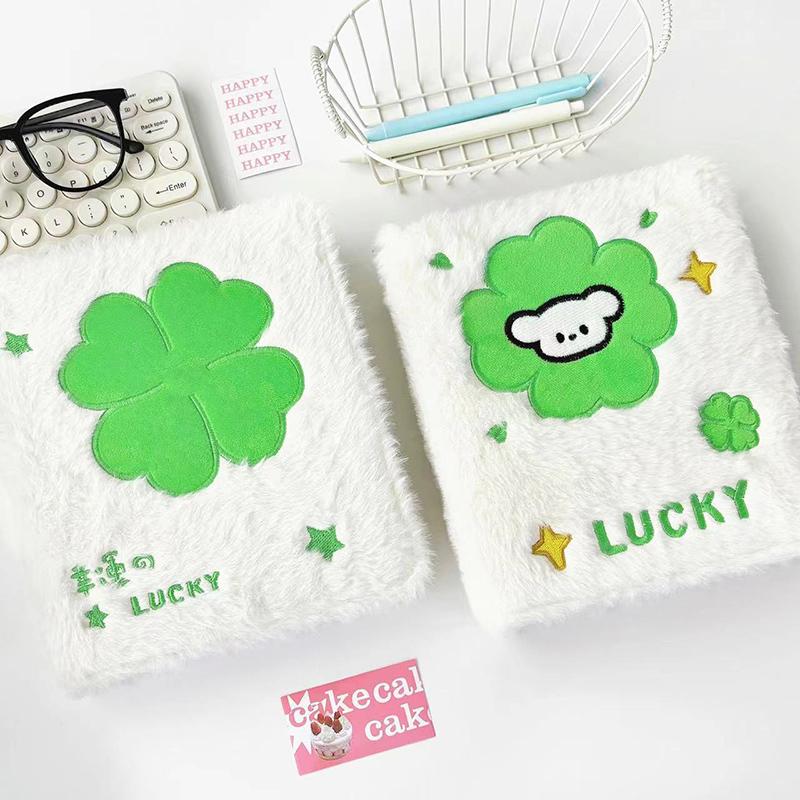 A6 Binder Lucky Plush Album Kpop Idol Photocard Holder Kawaii Plush Bindering Photocards Collect Books School Stationery