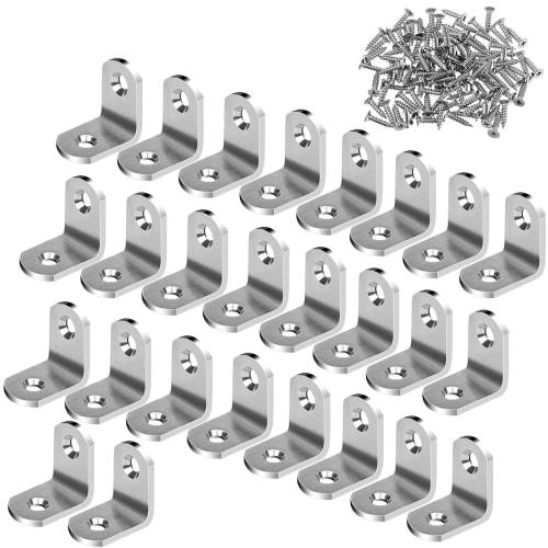 

ANZOBEN L-Shaped Brackets, Angle Brackets, Joint Brackets, Right-Angle Brackets, Corner Braces, Stainless Steel, with Special Screws, 20*20*16mm, 26 P
