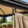 Yousheng 50/100 st Plast Pergola Gardinkrok, Kraftig Myggnätshook, Svarta Gardiner Spårkrokar för Utomhus Hotell, Pergola