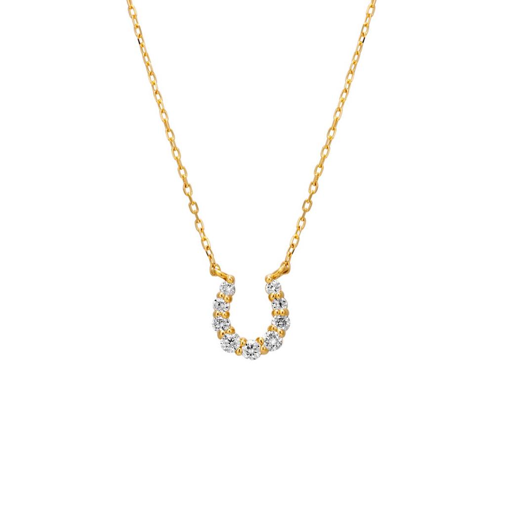 Diamond K18 Yellow Gold Necklace 111721123007 [Yondo Sea] (YG) Women's