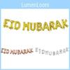 Livfull Ramadan Kareem Eid Mubarak Ballongbanderoll Festtillbehör för Eid al-fitr