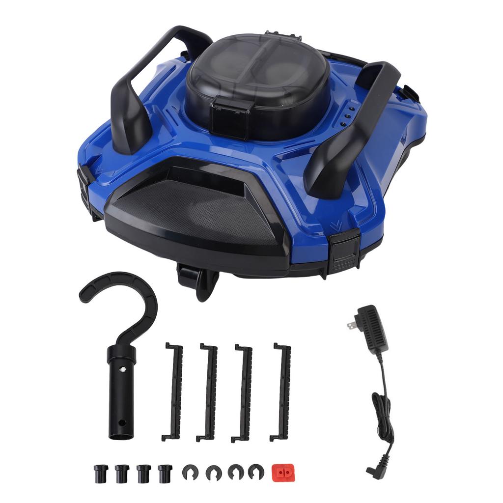 Cordless Robotic Pool Cleaner IPX8 Pool Vacuum Self Parking 5000mAh Battery Powerful Suction for Flat Pools US Plug