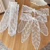 Fashion Y2K Long Lace Waistband Bow Floral Lace Waist Belt Tie Up Thin Dress Jeans Belt Summer