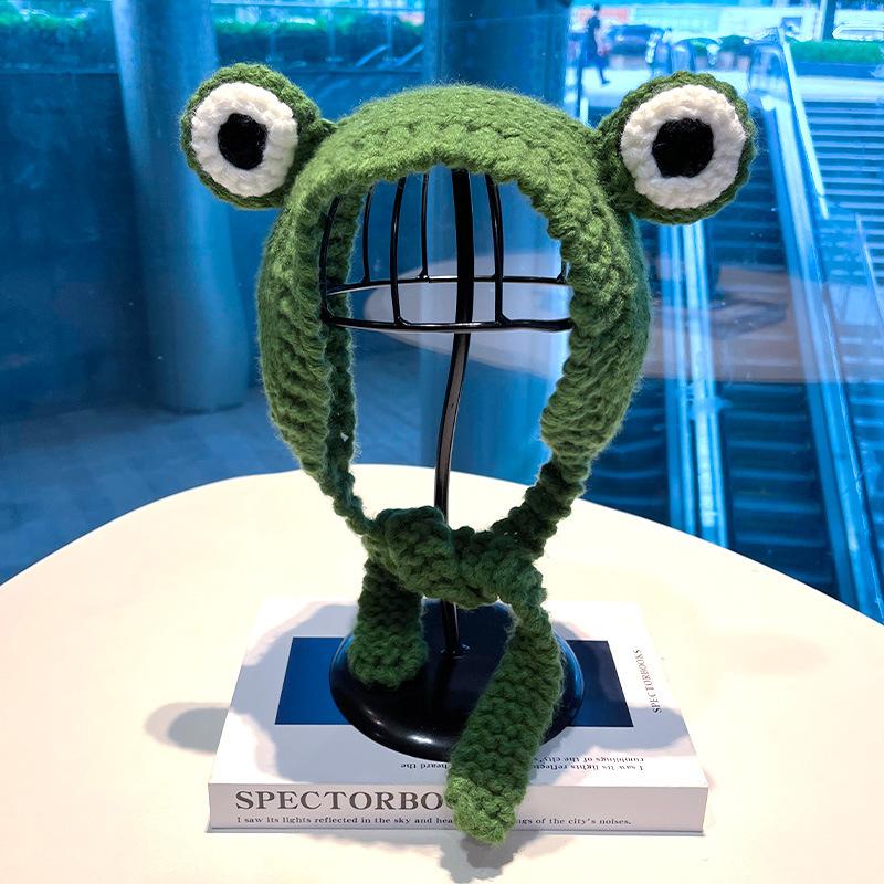 Herbst und Winter neue freche lustige großäugige Shrek gestrickte Wollmütze niedliche warme Cartoon niedliche Mütze