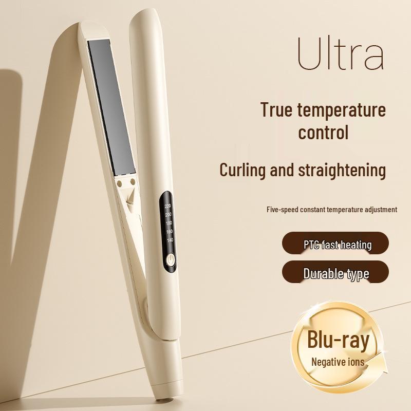 Dual-Use Hair Straightener & Curler: Gentle Styling Tool for Bangs