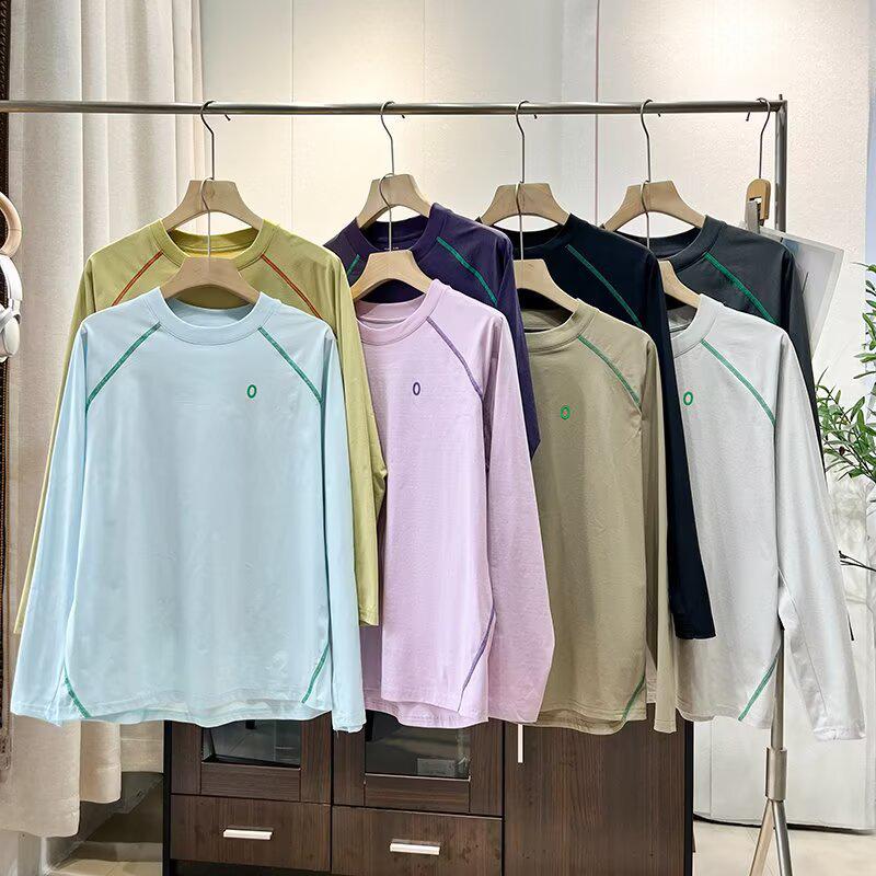 Unisex Quick-Dry Patchwork Long Sleeve Outdoor Sports Top