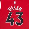 Nike Casual Sports Suit Nba Collaboration Youth Raptors Siakam 43 Retro Letter Number Print V-Neck Quick-Dry Kids Sportswear Red 3Z2B7BZ2P-RAPPS