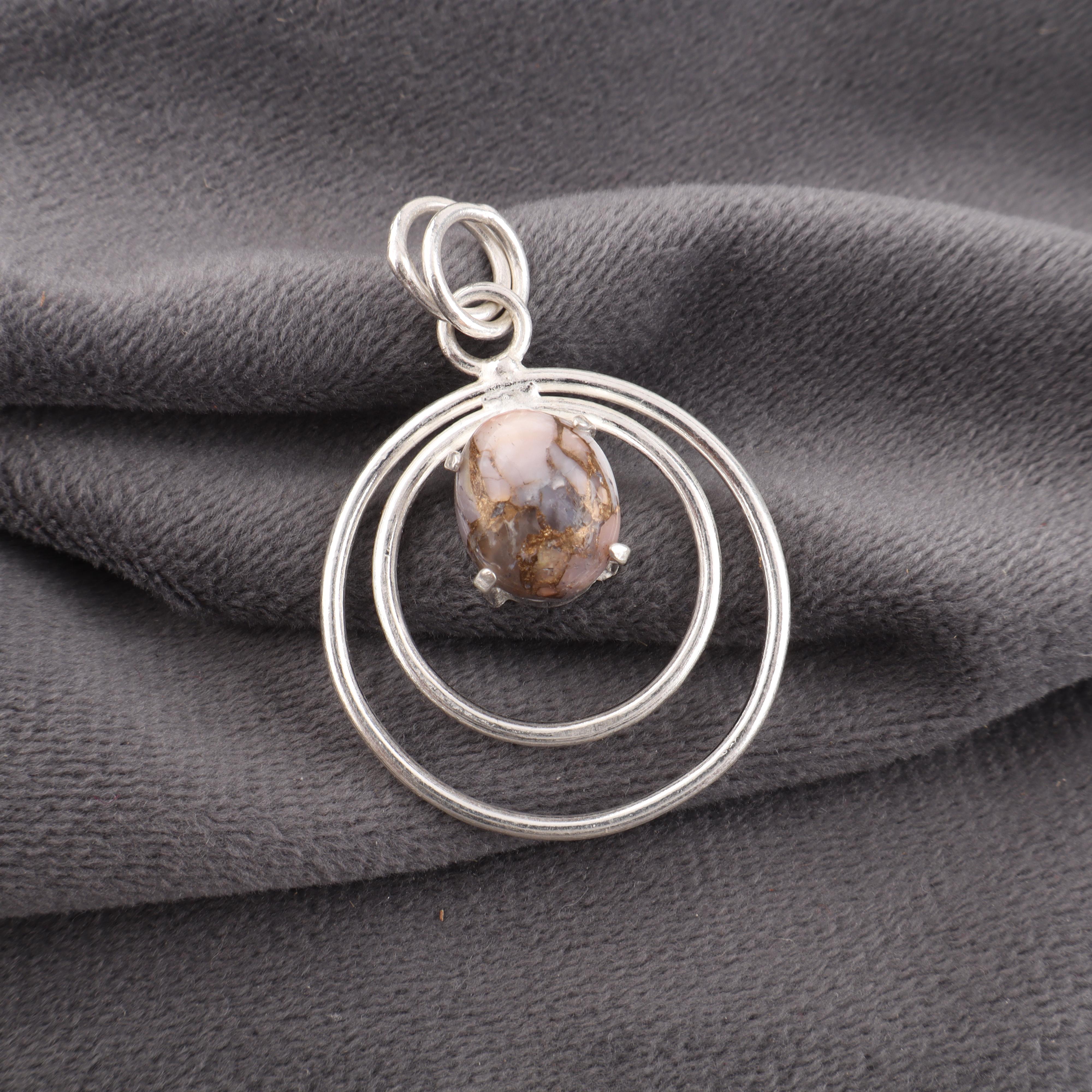 

Розовый Медный Бирюзовый Кулон из Драгоценного Камня Ручной Работы, Кулон из Стерлингового Серебра 925 пробы, Замечательное Ювелирное Изделие, Для Подарка на Помолвку 1.65 Inches розовый