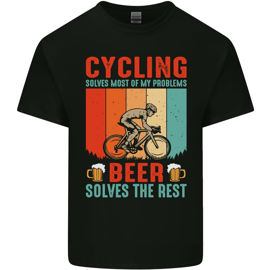 Cycling Funny Beer Cyclist Bicycle MTB Bike Unisexs Light Cotton TShirt