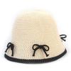 Universal Chemistry Ribbon Edge Ivory Linen Bucket Hat Knit