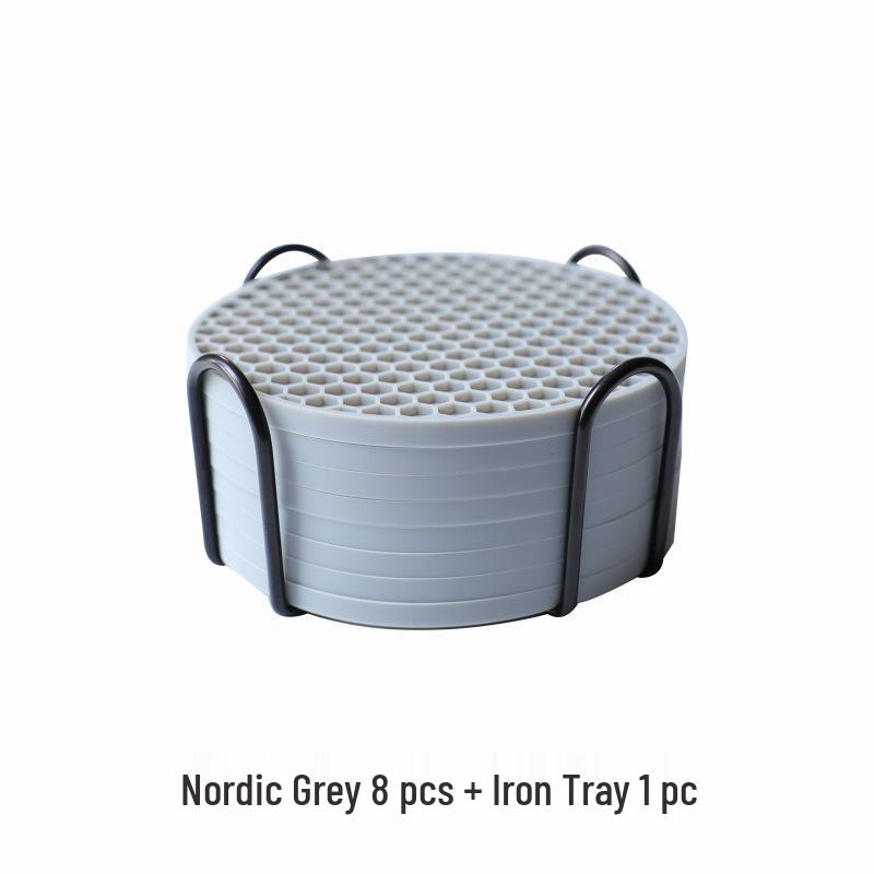Honeycomb Silicone Coaster - Non-slip, High-Temperature Resistant, Waterproof Heat Insulation Pad