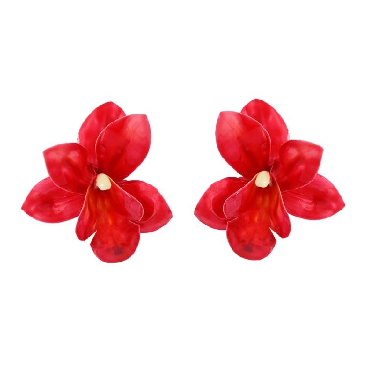 

Artistic Resin Flower Drop Earrings Bohemian Style Jewelry For Women Lightweight Dangle Earrings For Daily Use