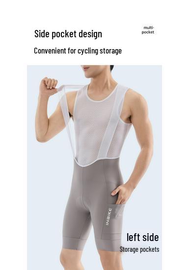 INBIKE Herren Sommer Radsport Trägerhose - Bequem, Strapazierfähig mit Professionellem Gepolstertem Sitz für Straßenradsport