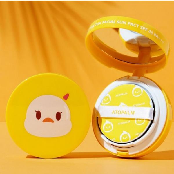 ATOPALM Tok Tok Facial Sun Pact SPF43 PA+++ 15g – Kids Mild UV Protection Sun Pact