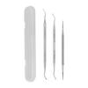 Samcos Nail Scaling Remover, Nail Red, Nail Dirt, Ingrown Toenail Hook, Ingrown Toenail Tool, Stainless Steel, Nail Gap, Debris Removal Rod, Storage