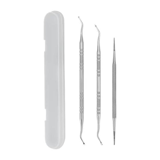 Samcos Nail Scaling Remover, Nail Red, Nail Dirt, Ingrown Toenail Hook, Ingrown Toenail Tool, Stainless Steel, Nail Gap, Debris Removal Rod, Storage