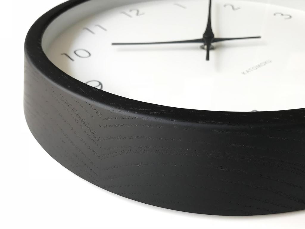 Настенные часы KATOMOKU Muku Clock 7 с непрерывным движением секундной стрелки, черные, km-60BK 306 мм (Кварцевые часы)