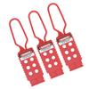 3 stk 6 hull Tagout-hasper Elektrisk isolasjons Lockout-hasp for nedstengningsvedlikehold 9 mm hulldiameter