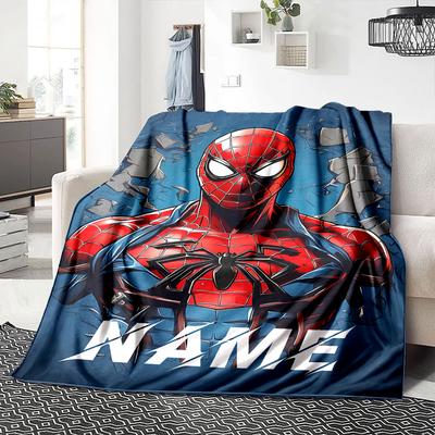 Custom Name "Spider-Man: Web Heroes" Blanket for Couch & Bed, Plush Cozy Fuzzy Blanket Super Soft & Warm Blankets for Fall and Winter. 090816