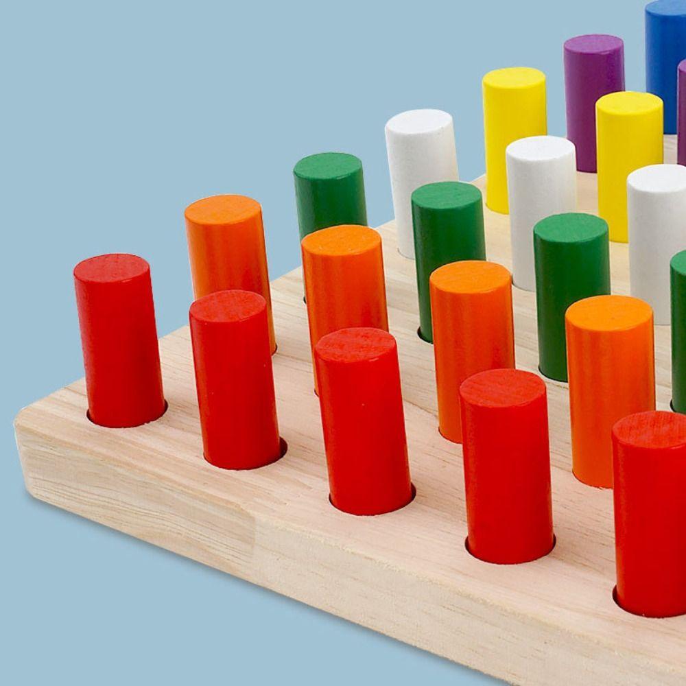 Plugboard Color Matching Board Game Montessori Early Education Intelligence Toy  Thinking Training