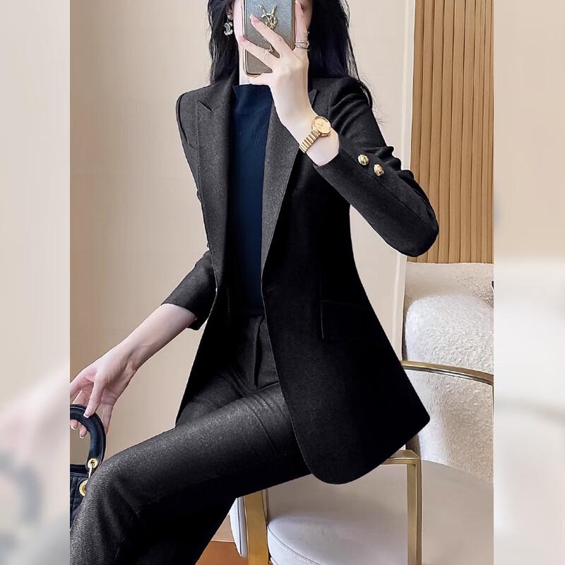 Women's Waist-cinching Blazer & Pants Suit Set