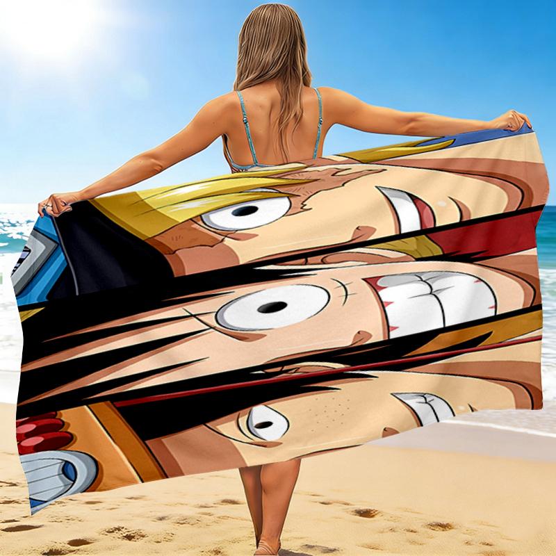 1Pc One Piece Adventure Beach Towel, Quick Dry, Multi-Use for Beach Pool Gym Yoga Home Travel, Christmas, Halloween, Xmas Gift M929377