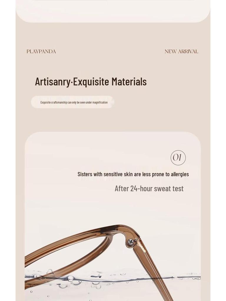 Retro Chic TR90 Oval Eyeglass Frame - Lightweight, Stylish Tea Color for Women, Prescription Compatible