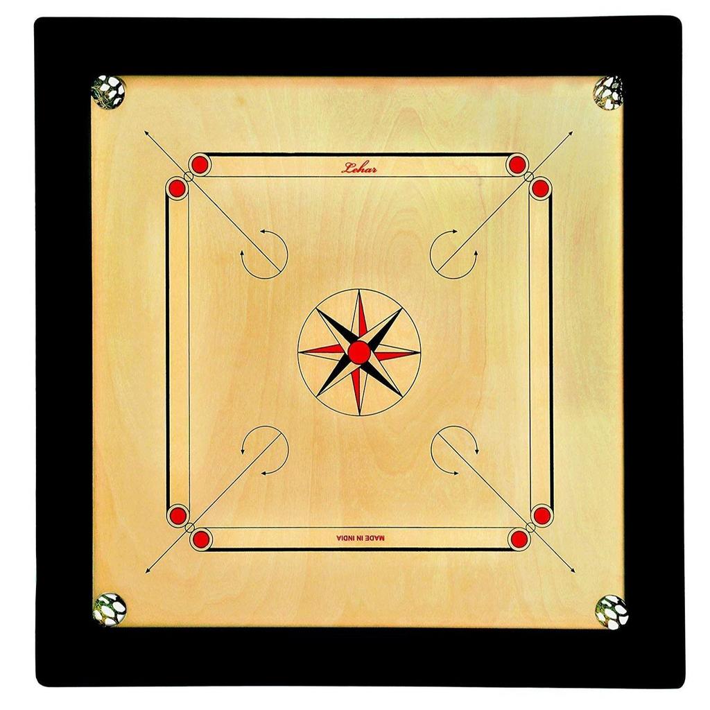Superior Matte Finish Club Carrom Board for Professionals Clubs with Coins Striker and Boric Powder Beige (xx-Large 35 Inch 8mm)