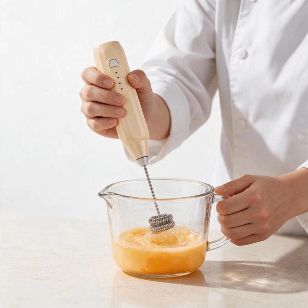 Handheld Electric Egg Beater USB Rechargeable Coffee Milk Mixer Coffee Stirrer Baking