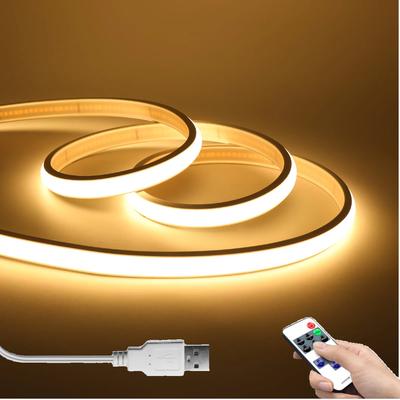 Ultra Helle 320LEDs/M COB Neon Streifenleuchte USB 5V Mit Dimmbarer Fernbedienung Wasserdicht Flexibel Für Küche Schlafzimmer Spiegel