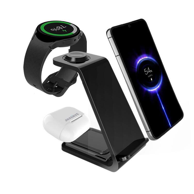 3 in 1 Wireless Charger Stand For Samsung Phones Galaxy Watch 7 8 9 Airpods Pro Fast Charging Dock Station