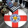 Leicester City Football Club Round Area Rug,Carpet Rug for Living Room Bedroom Sofa Playroom Decor,Non-slip Floor Mat