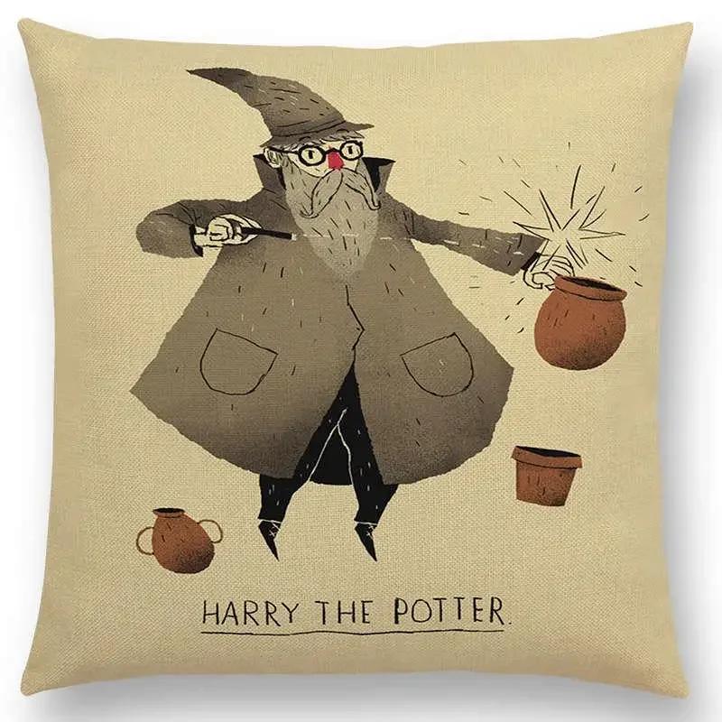 Magical Animals Sofa Throw Pillow Case Fantasy Adventure Fairy Tales Bear Walrus Wild Boar Bird Dog Cushion Cover