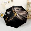Ronaldo's Celebration Moment Outdoor Automatic Umbrella Retractable Design with 8-Rib Durability Foldable Design Durable Everyday Carry Umbrella