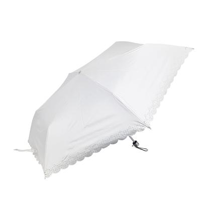 Rose Sangyo Florence Kelly 55cm Mini Folding Heat 61559509 Umbrella, Cut, Ivory, Sun/Rain,