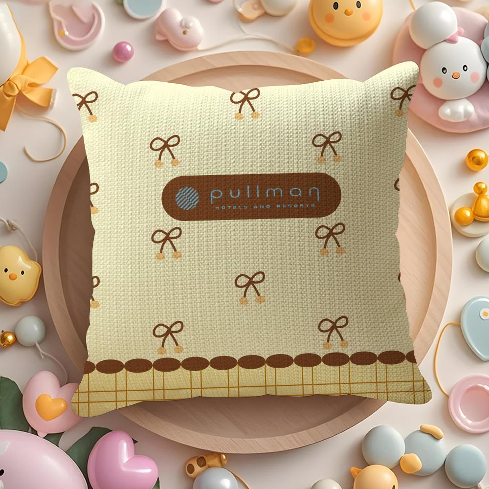 Luxurious Commemorative Gift P-Pullman Hotel Pillow Case Sofa Living Room Bedroom Headboard Backrest Cushion Square Cushion