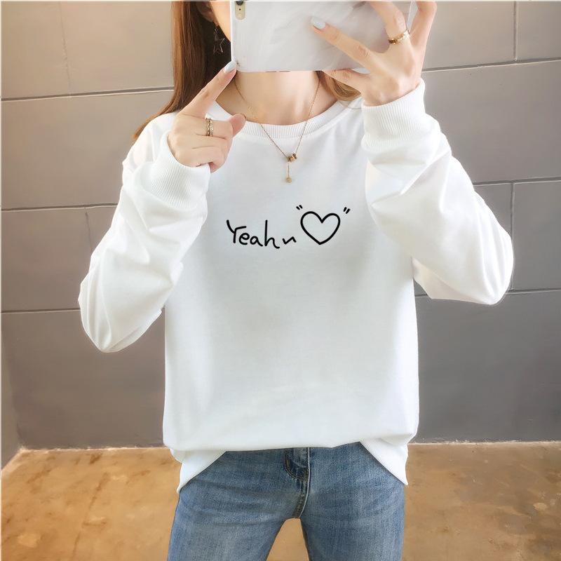 Женский свитшот Autumn Light Топы с принтом Женские пальто размером с тарелку с круглым вырезом M белый 1260₽