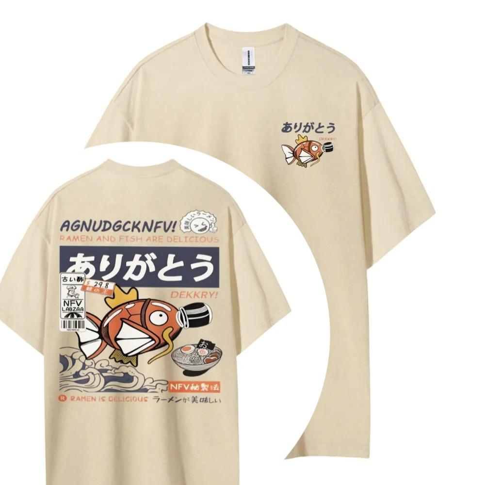 Pokémon Cotton Unisex Crewneck Anime TShirt Comfortable Shortsleeved Sports and Casual Mens and Womens Tops Popular Tshirt