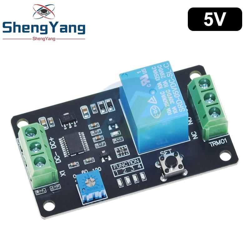 TRM01 Delay Timer Relay Multi-functional Delay Time Relay Self-locking Relay Delay Trigger Delay Relay DC 5V/12V/24V(Optional)
