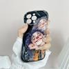 Kreslený vzor krémová textúra puzdro vlnitý okraj mäkký silikónový obal puzdro na telefón pre iPhone Samsung Huawei Honor Xiaomi Redmi Infinix Tecno
