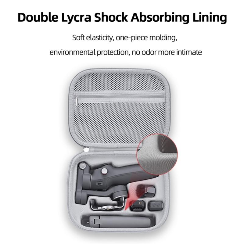 Protective Carrying Case for Mobile 7/7P Handheld Stabilizers with Soft Lining and Mesh Pocket for Accessories