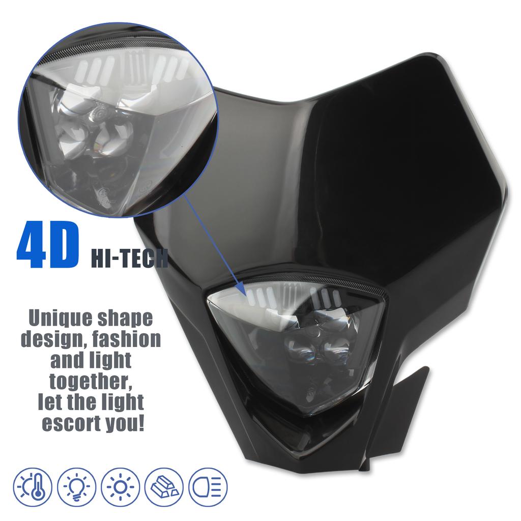 Motorcycle Headlight LED Headlights Wick Motocross Accessories For GAS GAS EC 250 250F 300 350F 21-23 Enduro Dirt Pit Bike Parts