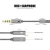 Cord AUX Earphone Adapter Micphone 3.5 mm Cable Cord Adapter Y Splitter Audio Cable Digital Cables