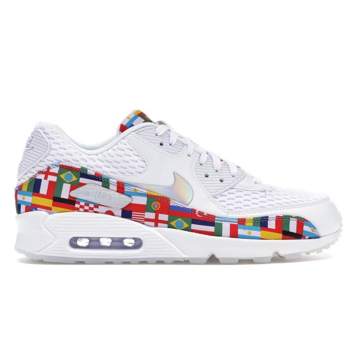 

Кроссовки унисекс Nike Air Max 90 International Flag белые многоцветные AO5119-100