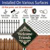 2D Flat 1pc, Vintage Metal Aluminum Sign| Friends Welcome Theme, Wall Hanging, Suitable Living Room, Entrance, Study, Corridor, Reception Area, and