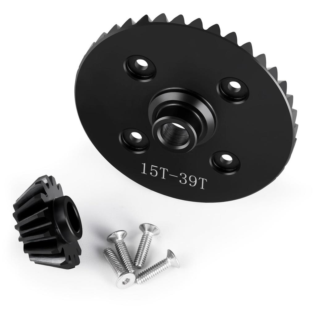 RCMAZO Metal Differential Spur Gear Set, 39T15T RC Spur Gear, Compatible with 110 Scale Tamiya TT02TT02B RC Car Upgrade Parts